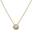 Gargantilla oro 18k en forma circular chaton con circonitas